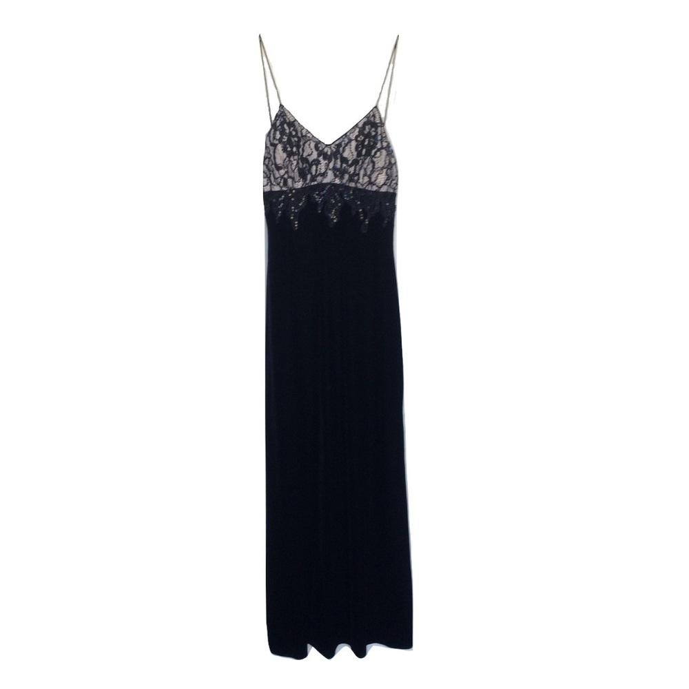 Vintage Rimini Black Velvet Gown in Size 2